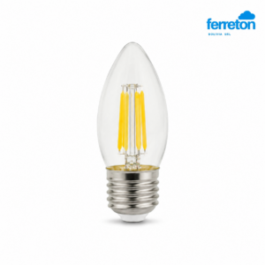 FOCO LED 4W E27 VELA TRANS 3000K BRASILUM (01083)