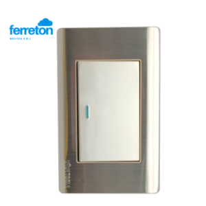 PLACA INTERRUPTOR SIMPLE INOX UYUSTOOLS (01753)