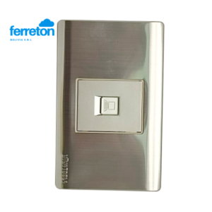 PLACA TOMA SIMPLE INTERNET RJ-45 INOX UYUSTOOLS (01765)