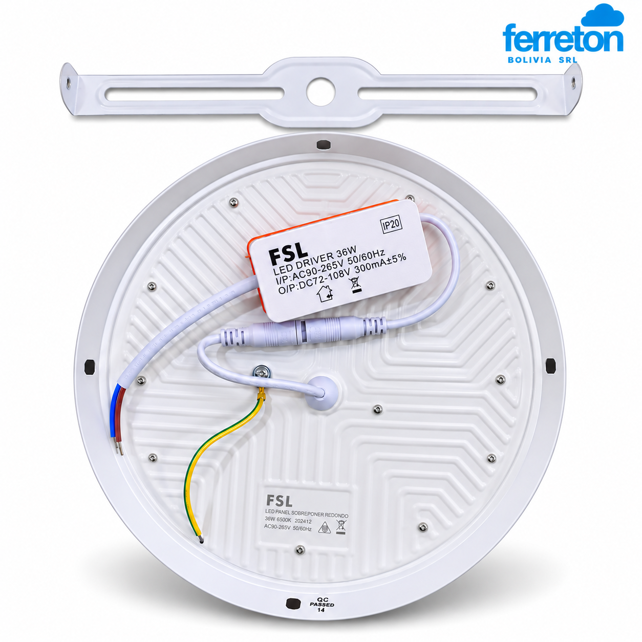 Panel LED circular FSL 36W con soporte