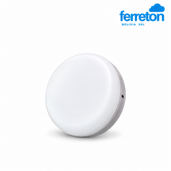 Panel LED circular compacto en blanco