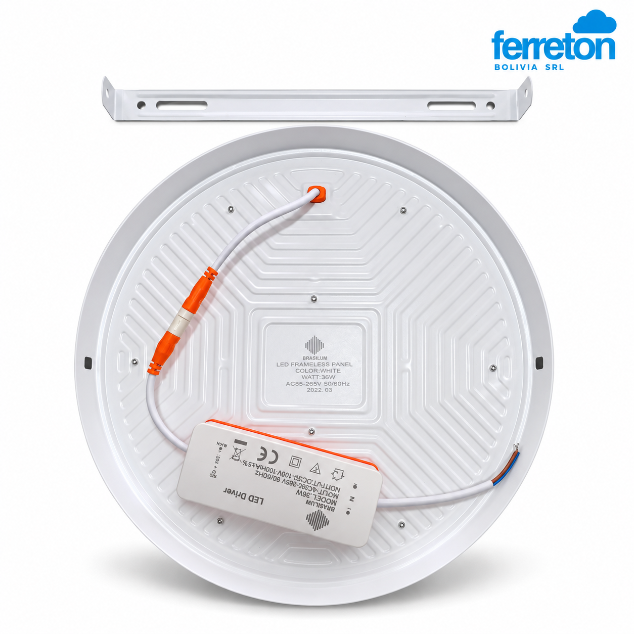 Panel LED circular con driver y soporte