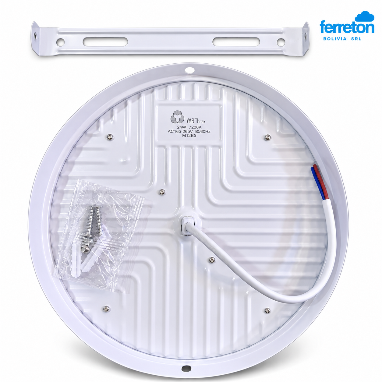 Panel LED circular con soporte de montaje