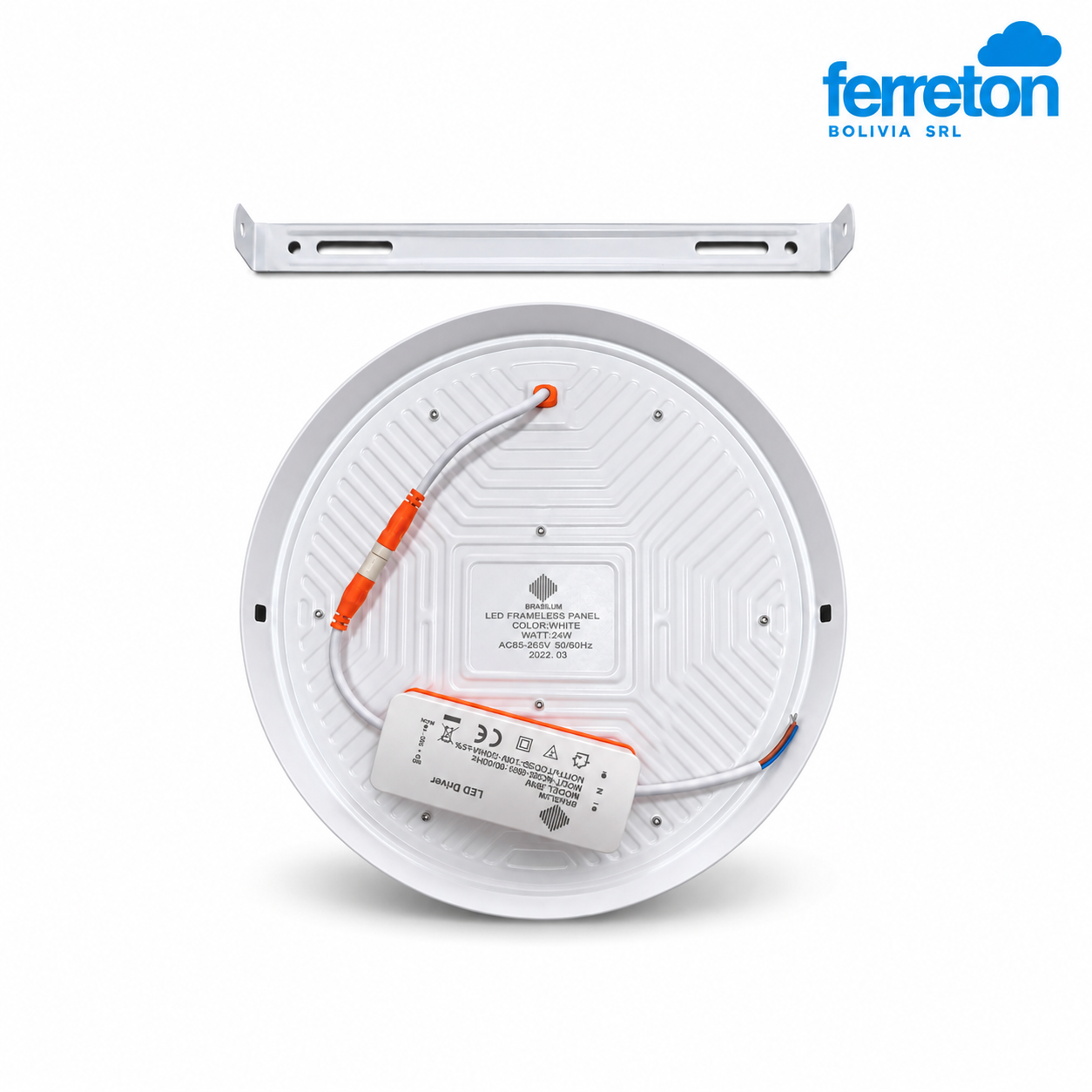 Panel LED circular con soporte y controlador