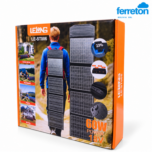 Panel solar plegable LELONG 60W